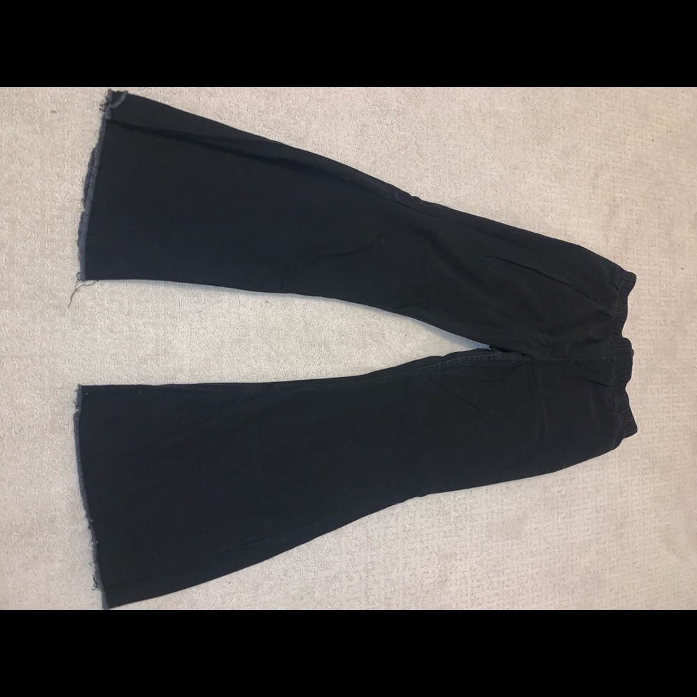 Black flare jeans